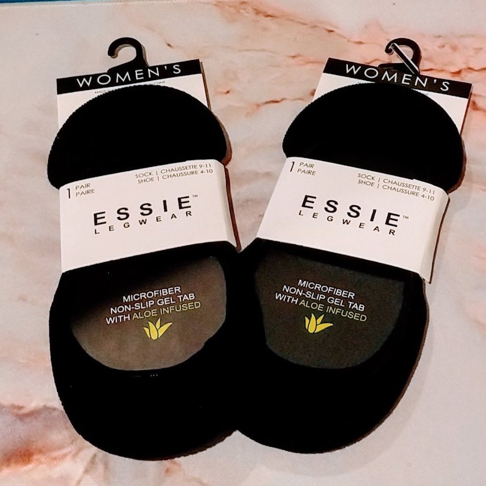 2 Pack-Essie Legwear Microfiber Non-Slip Sock